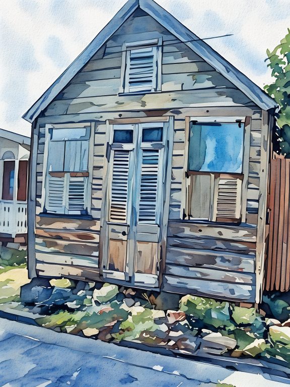 house on coral blocks